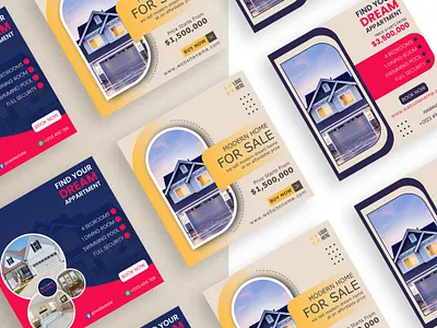 Real Estate Social Media Post Design advertising post desgin banner brand identity branding design facebook post design graphic design illustration logo md faysal ahmed shovo