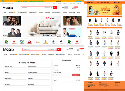 Ecommerce website bootic bootstrap ecommerce website fashion store figma to html html css psd to html shopping web design website development