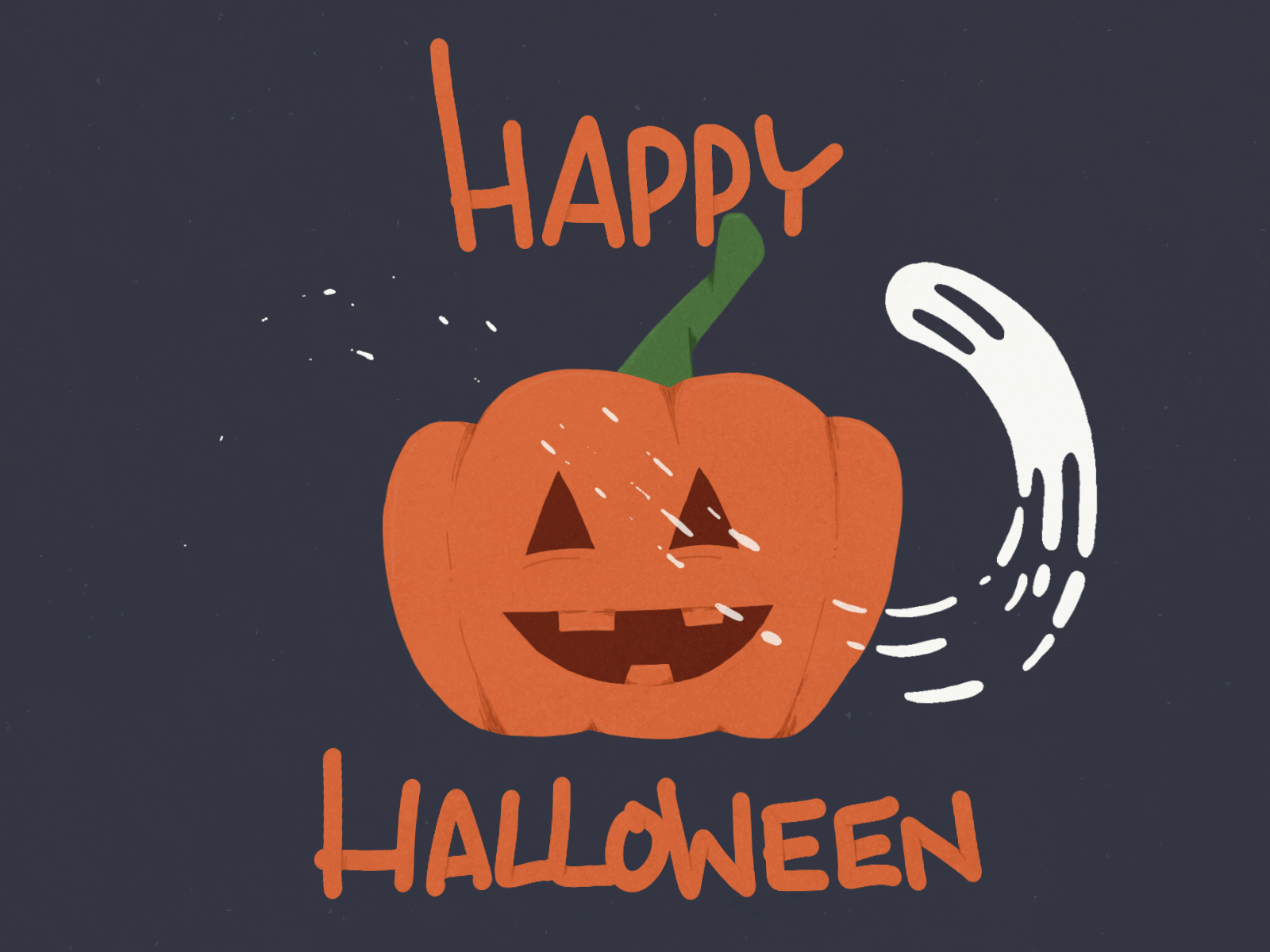 Happy Halloween 🎃 animation animation loop cute gif gif is life halloween pumpkin spooky season subtle strokes