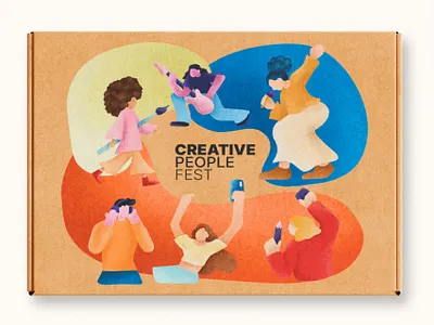 "Creative People Fest" branding design graphic design illustration logo vector