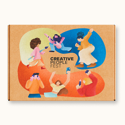 "Creative People Fest" branding design graphic design illustration logo vector