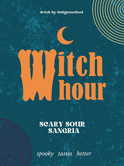 Witch Hour Halloween Beverage Branding Poster branding design halloween illustration label design logo poster