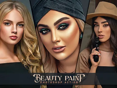 Beauty Paint Photoshop Action premium vintage