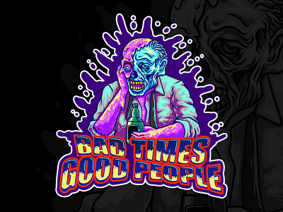 Good times Bad people bad people branding cartoon design good times illustration introvertikal logo pop art psychedelic trippy vector