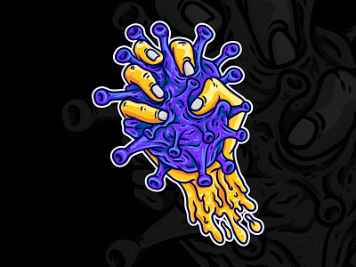 Covid is done! cartoon corona virus covid19 design illustration introvertikal logo pop art psychedelic trippy vector virus