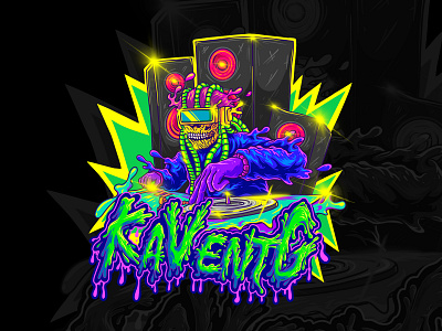 KAVENTG branding cartoon design graphic design hiphop illustration introvertikal logo music pop psychedelic trippy vector