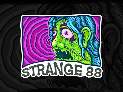 strange 88 badtrip branding cartoon design hippe illustration introvertikal logo pop art psychedelic trippy vector