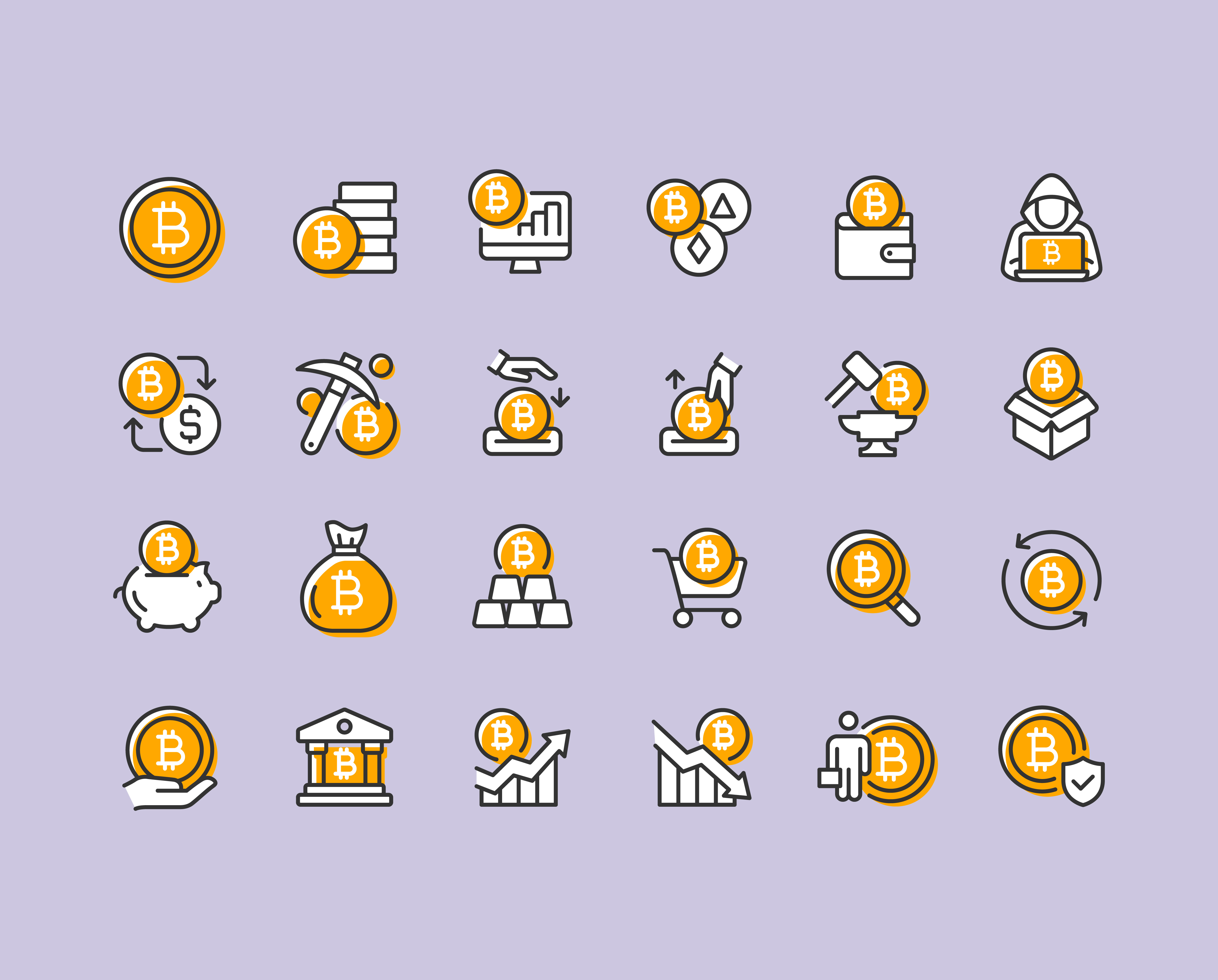 Cryptocurrency Line Icons app crypto cryptocurrency cryptocurrency app finance graphic design icon icon design icon set iconography icons interface icons line line icons linear icons money outline stroke icons ui wallet