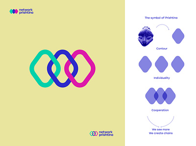 Network Prishtina Brand Identity branding color concept design icon identity logo minimal pattern