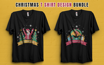 Christmas T-Shirt Designs For Bundle bright cartoom christmas christmas christmas pattern holiday merry merry christmas santa santa claus season snow sweater t shirt designer t shirt graphic template ugly christmas sweater ugly party winter xmas