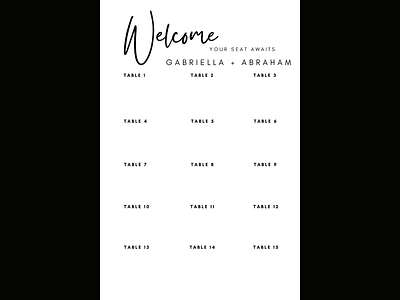 Reception Seating Chart Template event graphic design seating chart signage template wedding