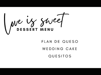 Dessert Menu Template event graphic desgin menu minimalist signage template wedding