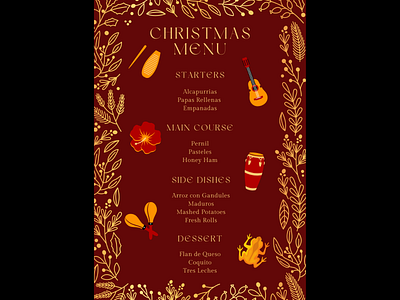 Christmas Dinner Menu Template event graphic design holiday menu template