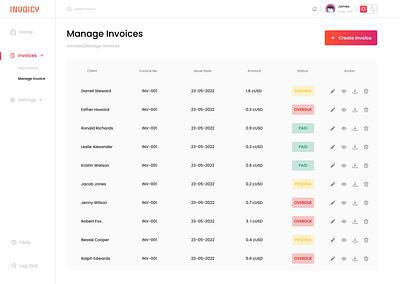 Invoicy - An Invoice app for crypto app figma invoice ui ux webapp webdesign