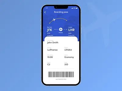 Flight Ticket Concept app flight ticket ticket ui