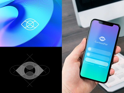 Eye + Portal 3d app branding eye fold future globe graphicdesigner illustration insight logo logodesign logodesigner portal psychic sight sphere tech