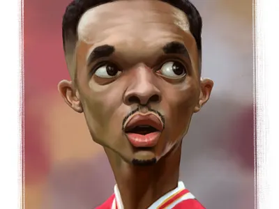 Trent Alexander-Arnold caricature caricature digital drawing football liverpool painting taa trent alexander arnold