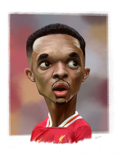 Trent Alexander-Arnold caricature caricature digital drawing football liverpool painting taa trent alexander arnold