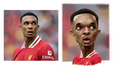 Trent Alexander-Arnold caricature caricature digital drawing football liverpool painting taa trent alexander arnold