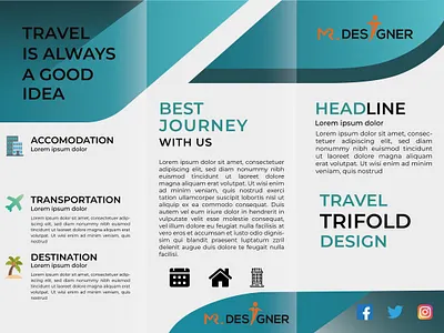Travel Is Always A Good Idea ads ads design banner design brochure brochure design company design design graphic design illustration logo logo design poster design travel design trifold trifold brochure trifold design