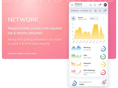 Networking AdminUX mobile HTML template UI UX designs. admin app bootstrap 5 cordova design html 5 mobile phonegap ui ux