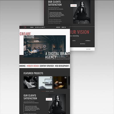 Studio Website Landing / Digital Agency Website Landing agency branding design landing page marketing marketing agency studio ui ui design uiux ux web web design