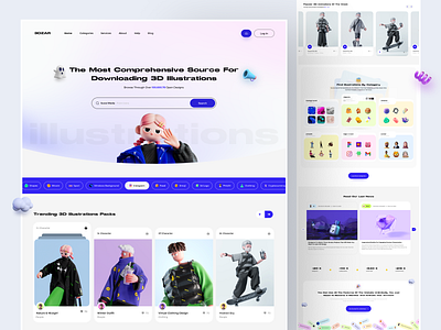 3D Download Landing page 3d c4d character creative download homepage illustration landing landing page minimal product product design trend ui userinterface ux web web design website