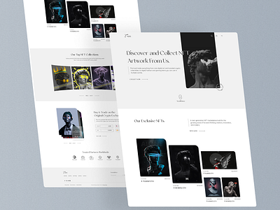 NFT Website Landing Page Design 3d bitcoin blockchain concet crypto crypto art digital art ethereum landing page marketplace metaverse minimal nft nft art nft landing page nft marketplace token ui ui landing page website design