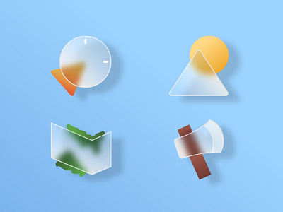 Adventure Glassmorphism Icon branding design glassmorphism icon illustration interface logo ui uiux user vector web