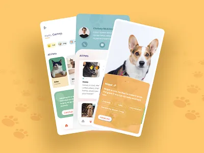 Pet Adopt App app branding design graphic design illustration logo typography ui ux vector