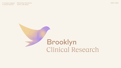 Brooklyn Clinical Research Logo Animation 2d 2d animation animation bird brand identity branding clinical design design studio graphic design healthcare illustration logo logo animation medical motion graphics swift typography vector