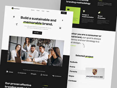 Masterbrand - Creative Agency Landing Page agency black company creative digital agency landingpage minimal personal branding portofolio portofolio website profile studio