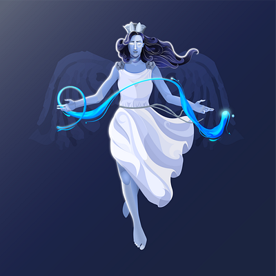 Anahita, the Goddess of water digital art digital painting graphic design illustration mythology vector art