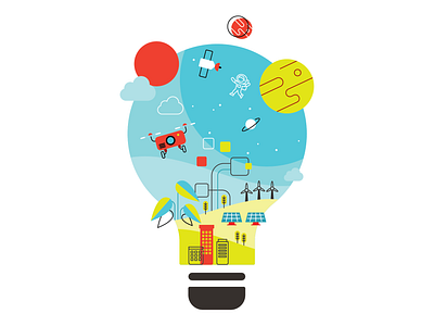 Innovation Bulb bulb energy illustration innovation print solar power vector