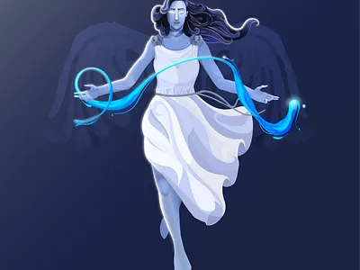 Anahita, The goddess of water anahita character design design digital art digital painting illustration mythology persian persian mythology vector art