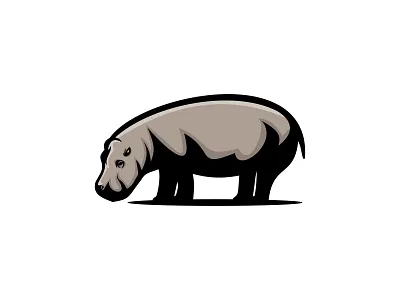 Hippo logo branding design graphic design illustration logo vector