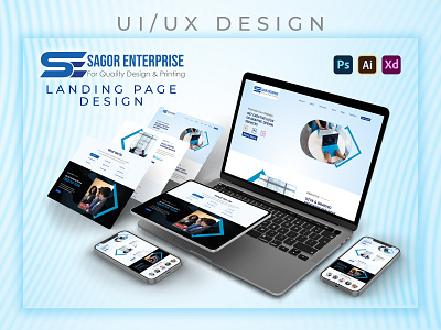 Sagor Enterprise Landing Page Design app branding design graphic design illustration logo ui ux