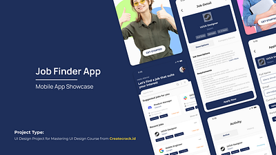 Job Finder App - Mobile App Showcase app design job finder mobile project ui user interface