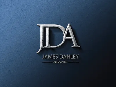 JDA logo design mockup vector