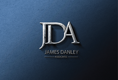 JDA logo design mockup vector