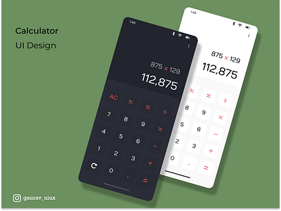 Calculator calculator creative design mobile ui ui design