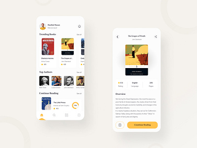 E-Book Mobile App apps ui author authors book reader app book store books ebook ebook app library mobile app online book online book app online book reader read reader reading app ui ux writer