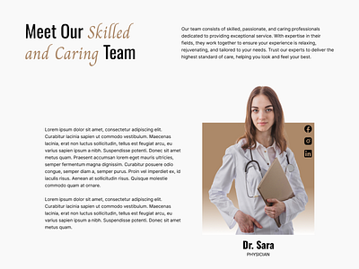 💼 Meet the Experts – Where Care Meets Excellence ✨ brandidentity figma healthcare design healthcaredesign minimal design teampage ui ux uiux user experience userexperience webdesign