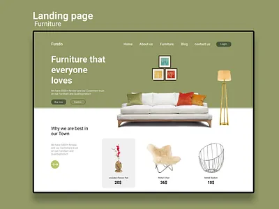 Furniture Landing page design branding design designer designing furniture furniture design furniture landing page design graphic design illustration landing page landing page design ui uiux ux ux design vector web web design webdesign website design