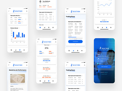 Selec7ion - Web UI responsive design of dashboard app box branding buttons dashboard design financial icon illustration layout market mobile mockup prototype responsive typography ui ux web wireframe