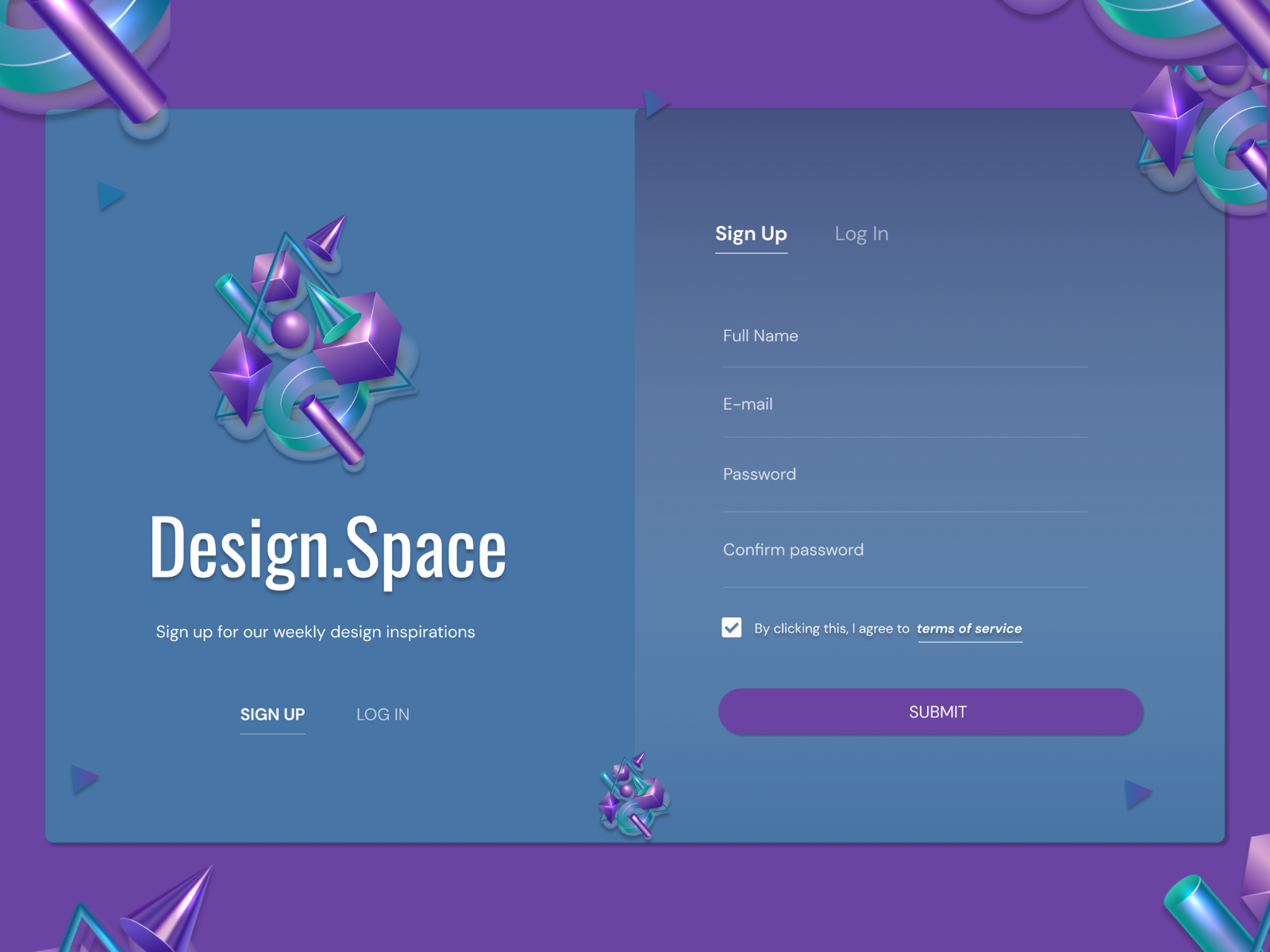 Example of Sign Up Screen