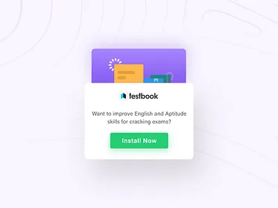 App install popup app app design design download edtech exam app il illustration install app logo popup testbook ui design ux vector