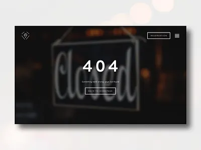 Day Off | Daily UI 008 404 404 page challenge city lights closed closed cafe daily dailyui008 day off evening night city lights night lights page not found signboard ui wrong way