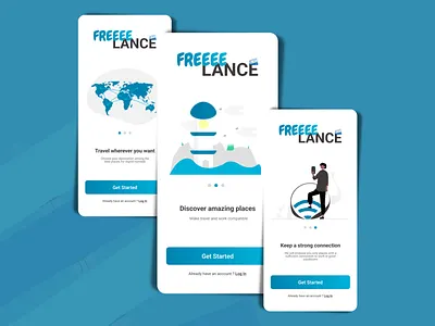 Freeeelance - Freelance mobile app app appdesigne branding design figma freelance graphic design mobile app travel ui