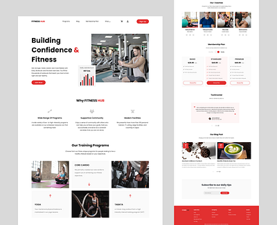 Fitness Landing Page branding design fashion landing page fitness fitness landing page landing page logo ui ux ux design website